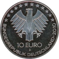 BRD 10 Euro 2010 D Deutsche Eisenbahn Silber*