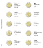 Lindner Vordruckblatt 2 Euro Luxemburg 2020 bis Portugal...