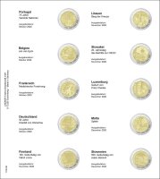 Lindner Vordruckblatt 2 Euro Portugal 2020 bis Slowenien...