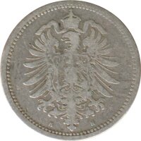 Deutsches Reich 20 Pfennig 1874 H Silber*