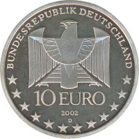 BRD 10 Euro 2002 D 100 Jahre U-Bahn in Deutschland Silber*
