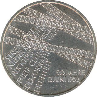 BRD 10 Euro 2003 A 50 Jahre 17. Juni 1953 Silber*