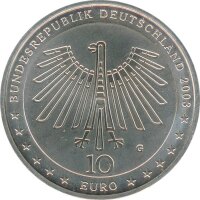 BRD 10 Euro 2003 G Gottfried Semper Silber*
