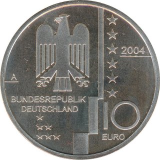 BRD 10 Euro 2004 A Bauhaus Dessau Silber*