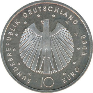 BRD 10 Euro 2005 D FIFA Fussball-WM 2006 Silber*