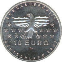 BRD 10 Euro 2007 G Saarland Silber*