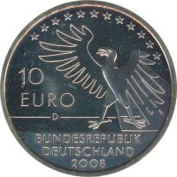 BRD 10 Euro 2008 D Carl Spitzweg Silber*