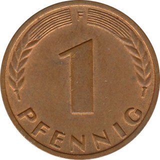 BRD 1 Pfennig 1950 F Eichenzweig J.380*