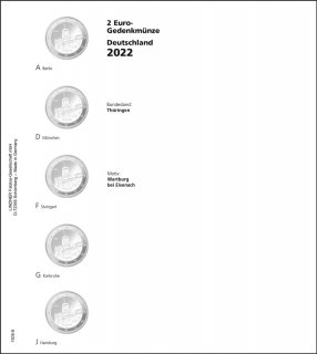 Lindner Nachtragsblatt 2 Euro 2022, Th�ringen