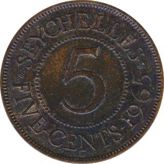 Seyschellen 5 Cents 1965 Elizabeth II*