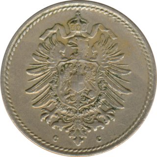 Deutsches Reich 5 Pfennig 1875 C*