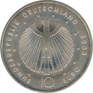 BRD 10 Euro 2003 D FIFA Fussball-WM 2006 Silber*