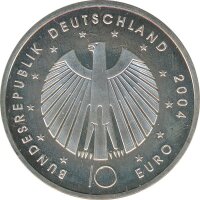BRD 10 Euro 2004 D FIFA Fussball-WM 2006 Silber*