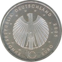 BRD 10 Euro 2005 F FIFA Fussball-WM 2006 Silber*