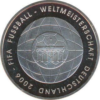 BRD 10 Euro 2006 D FIFA Fussball-WM 2006 Silber*