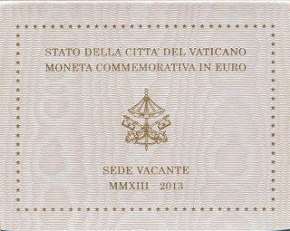 Vatikan 2 Euro 2013 Sede Vacante im Folder*