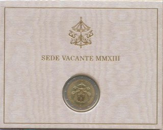Vatikan 2 Euro 2013 Sede Vacante im Folder*