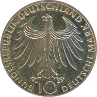 BRD 10 DM 1972 J Olympische Spiele J. 403 Silber PP*