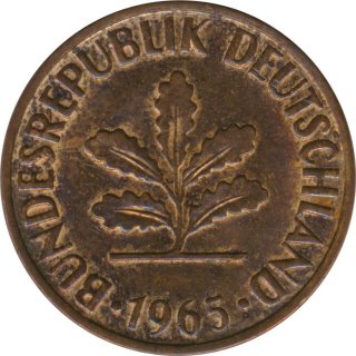 BRD 2 Pfennig 1965 D Eichenzweig J.381*