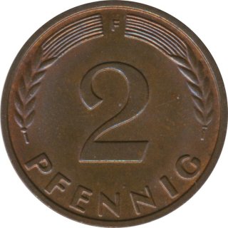 BRD 2 Pfennig 1965 F Eichenzweig J.381*