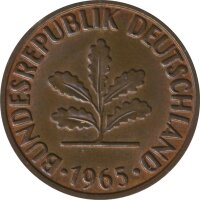 BRD 2 Pfennig 1965 F Eichenzweig J.381*