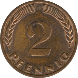BRD 2 Pfennig 1966 G Eichenzweig J.381*