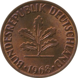 BRD 2 Pfennig 1968 D Eichenzweig J.381*