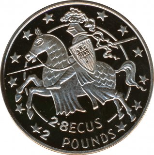 Gibraltar 2,8 Ecu 1992 Ritter zu Pferd PP*