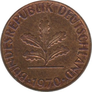 BRD 1 Pfennig 1970 J Eichenzweig J.380*