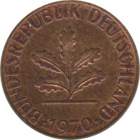 BRD 1 Pfennig 1970 J Eichenzweig J.380*