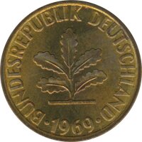 BRD 5 Pfennig 1969 J Eichenzweig J.382*