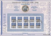 BRD 10 DM 1998 A 300 Jahre Franckesche Stiftungen Silber...
