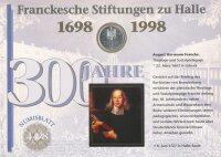 BRD 10 DM 1998 A 300 Jahre Franckesche Stiftungen Silber...