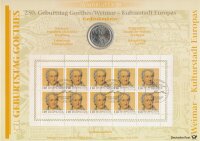 BRD 10 DM 1999 F Weimar Kulturhauptstadt Europas Silber im Numisblatt*