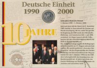 BRD 10 DM 2000 D 10 Jahre Deutsche Einheit Silber in...