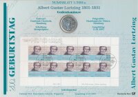 BRD 10 DM 2001 J Albert Gustav Lortzing Silber im...