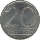 Polen 20 Zlotych 1984 Nominal und Adler*