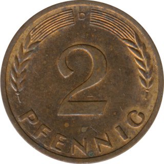 BRD 2 Pfennig 1962 D Eichenzweig J.381*
