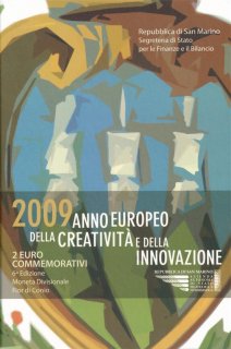 San Marino 2 Euro 2009 Kreativit�t und Innovation im Folder*