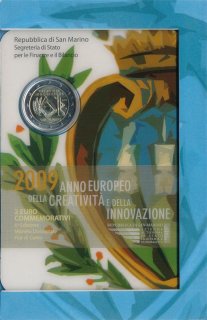 San Marino 2 Euro 2009 Kreativit�t und Innovation im Folder*