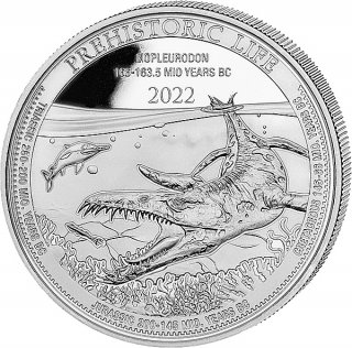 Kongo 2022 - Liopleurodon 1 Oz Silber*