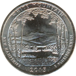 USA Quarter Dollar 2013 P New Hampshire - White Mountains*