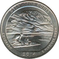 USA Quarter Dollar 2014 P Colorado - Great Sand Dunes*