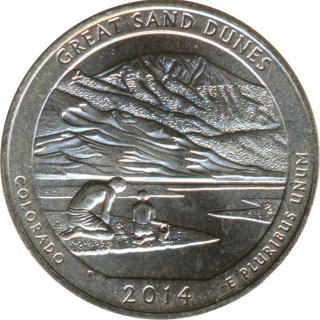USA Quarter Dollar 2014 D Colorado - Great Sand Dunes*