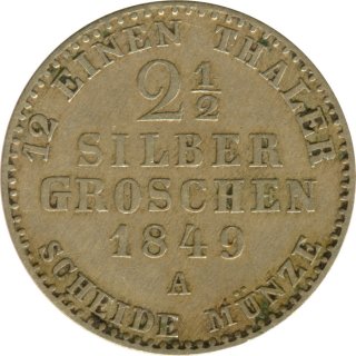Preussen 2 1/2 Silbergroschen 1849 A Friedrich Wilhelm IV*