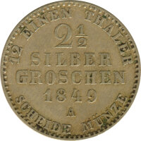 Preussen 2 1/2 Silbergroschen 1849 A Friedrich Wilhelm IV*