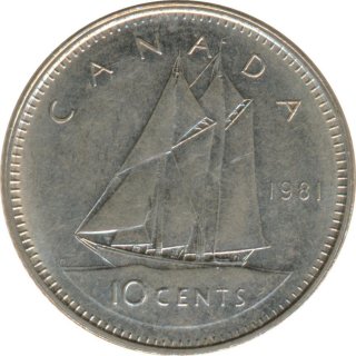 Kanada 10 Cents 1981 Elizabeth II*