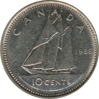 Kanada 10 Cents 1986 Elizabeth II*