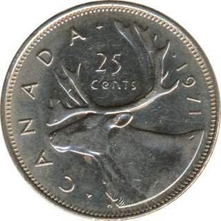 Kanada 25 Cents 1971 Elizabeth II*