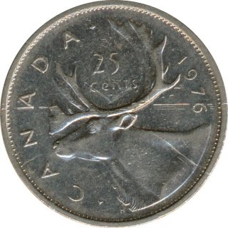 Kanada 25 Cents 1976 Elizabeth II*